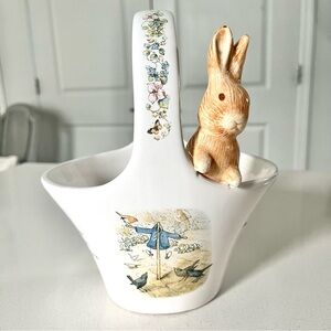 Beatrix Potter Peter Rabbit Porcelain Easter Basket